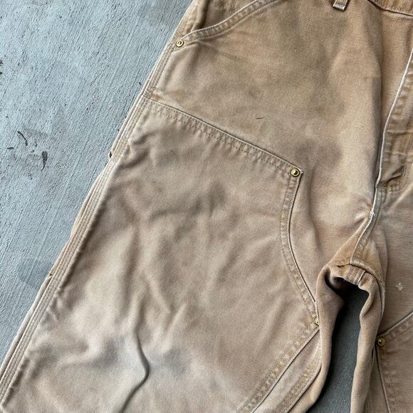 Vintage Y2K Carhartt brown double knee work wear carpenter pants - Picture 3 of 10